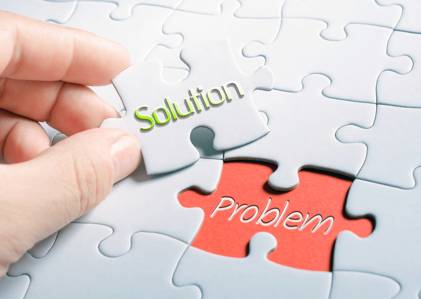 問題解決を表したパズル画像