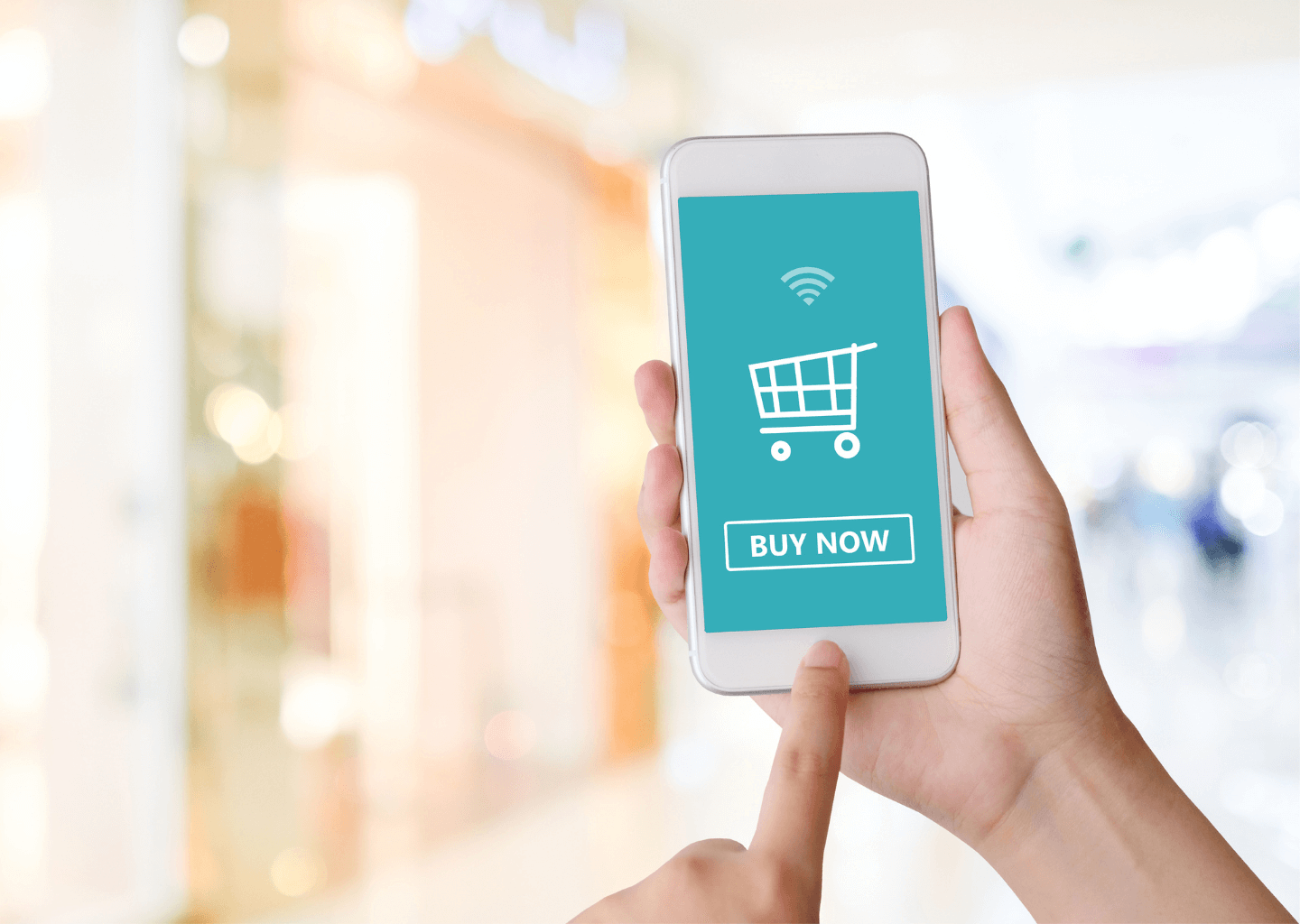 スマホ画面で商品を購入する動作の画像